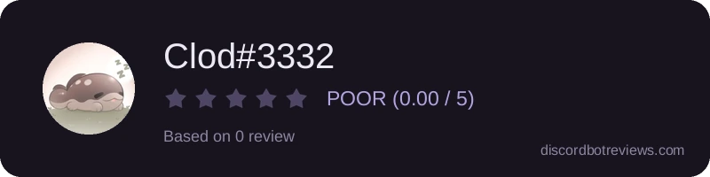 Rating widget preview for Clod#3332