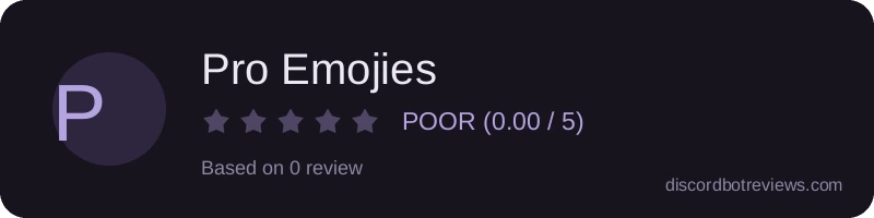 Rating widget preview for Pro Emojies