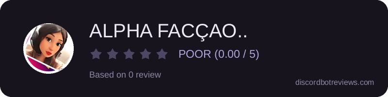 Rating widget preview for ALPHA FACÇAO..
