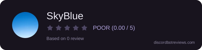 Rating widget preview for SkyBlue