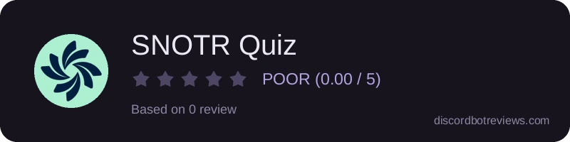 Rating widget preview for SNOTR Quiz