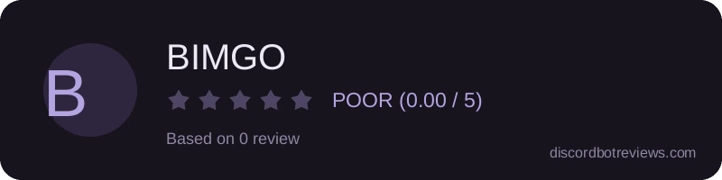 Rating widget preview for BIMGO