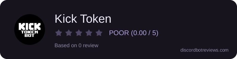 Rating widget preview for Kick Token