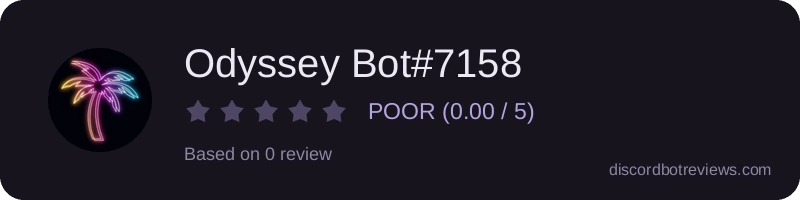 Rating widget preview for Odyssey Bot#7158