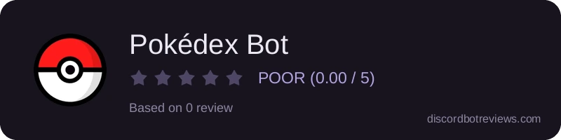 Rating widget preview for Pokédex Bot