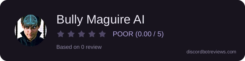 Rating widget preview for Bully Maguire AI