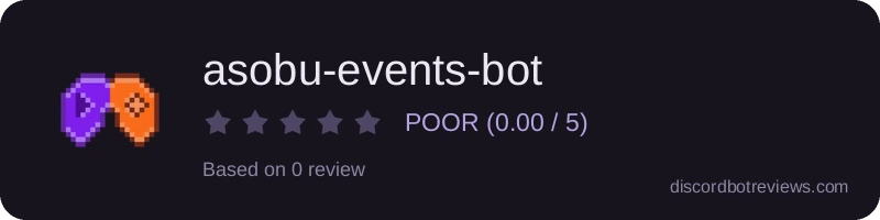 Rating widget preview for asobu-events-bot