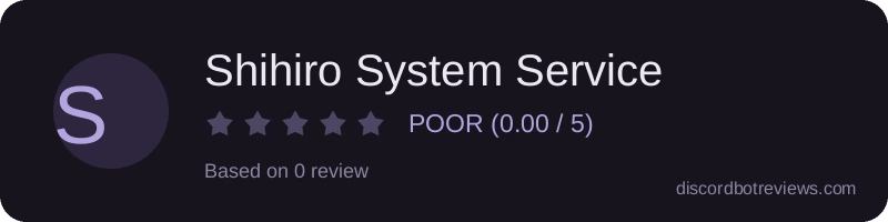 Rating widget preview for Shihiro System Service