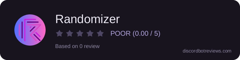 Rating widget preview for Randomizer