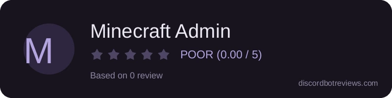 Rating widget preview for Minecraft Admin