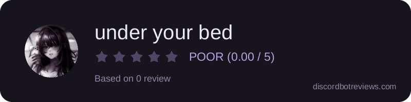 Rating widget preview for under your bed
