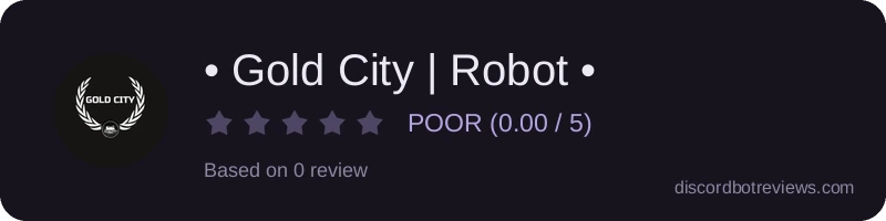 Rating widget preview for • Gold City | Robot •