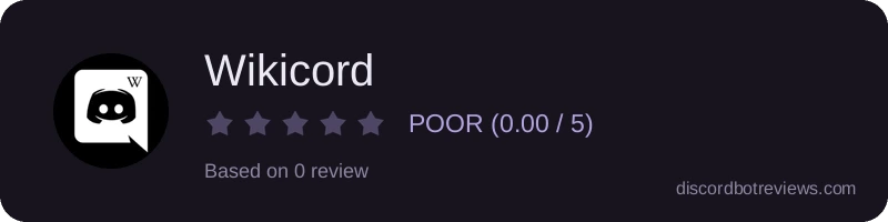 Rating widget preview for Wikicord