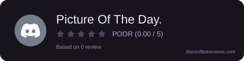 Rating widget preview for Picture Of The Day.