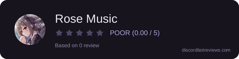 Rating widget preview for Rose Music