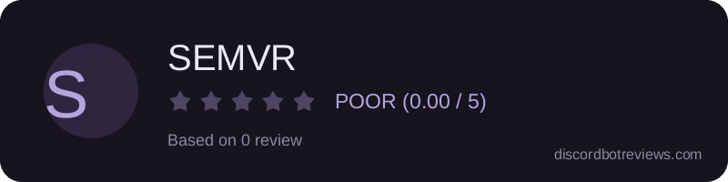 Rating widget preview for SEMVR