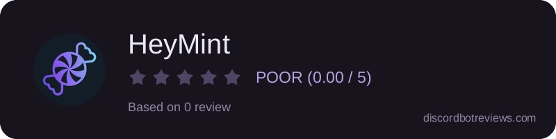 Rating widget preview for HeyMint