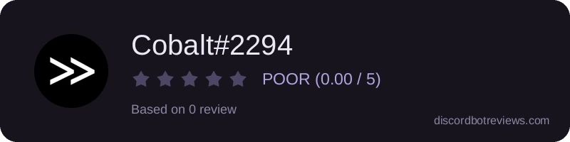 Rating widget preview for Cobalt#2294