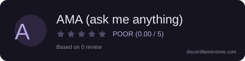 Rating widget preview for AMA (ask me anything)