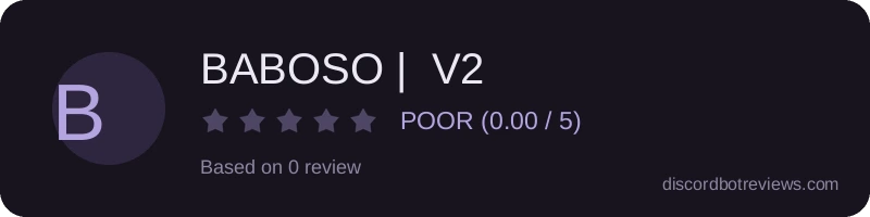 Rating widget preview for BABOSO |  V2