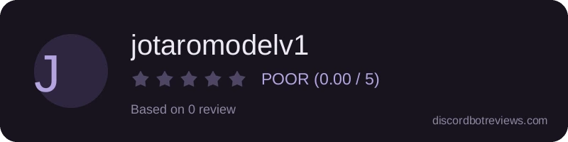 Rating widget preview for jotaromodelv1
