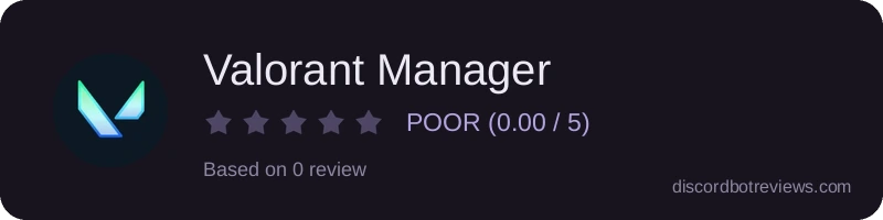 Rating widget preview for Valorant Manager