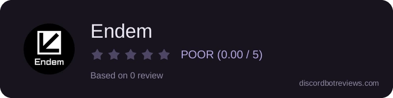 Rating widget preview for Endem