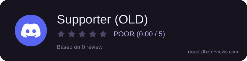 Rating widget preview for Supporter (OLD)