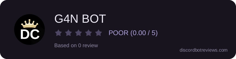 Rating widget preview for G4N BOT