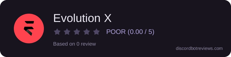 Rating widget preview for Evolution X