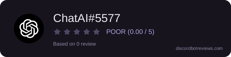 Rating widget preview for ChatAI#5577