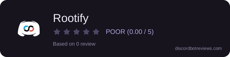 Rating widget preview for Rootify