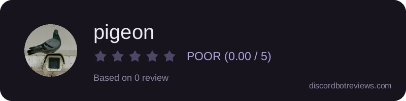 Rating widget preview for pigeon