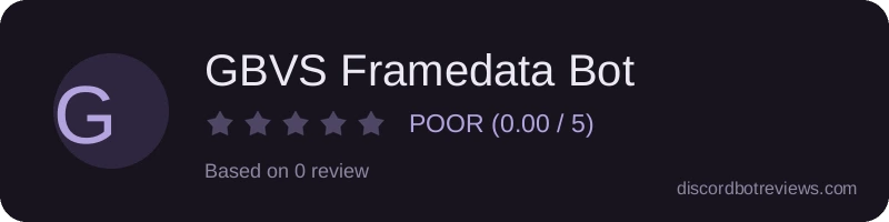 Rating widget preview for GBVS Framedata Bot