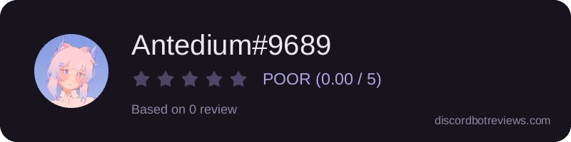 Rating widget preview for Antedium#9689