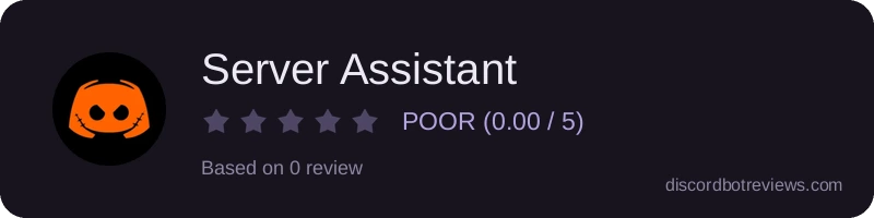 Rating widget preview for Server Assistant