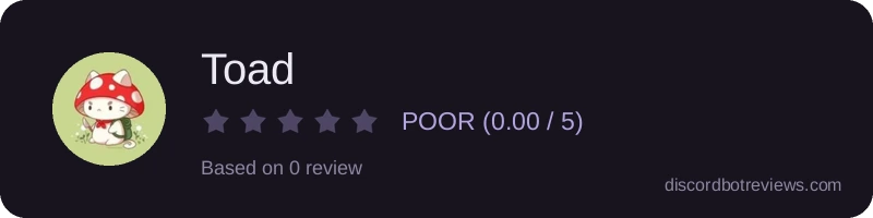 Rating widget preview for Toad