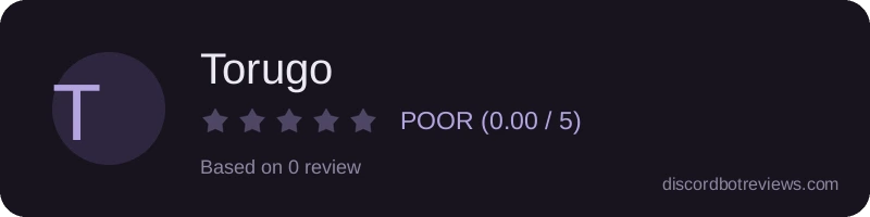Rating widget preview for Torugo