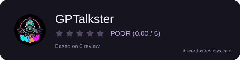 Rating widget preview for GPTalkster