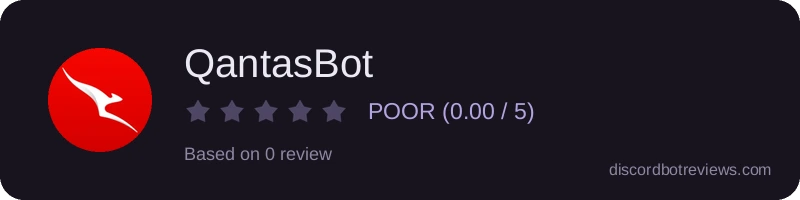 Rating widget preview for QantasBot