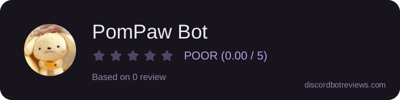 Rating widget preview for PomPaw Bot