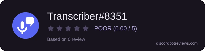 Rating widget preview for Transcriber#8351