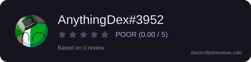 Rating widget preview for AnythingDex#3952