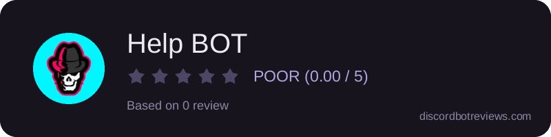 Rating widget preview for Help BOT