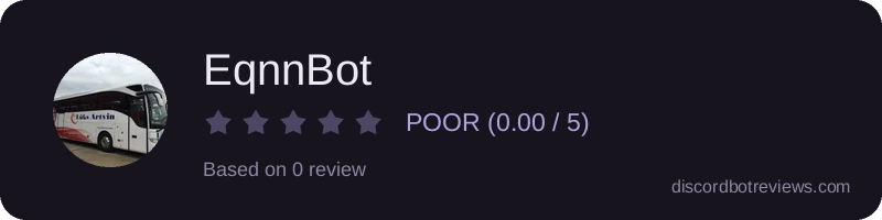 Rating widget preview for EqnnBot