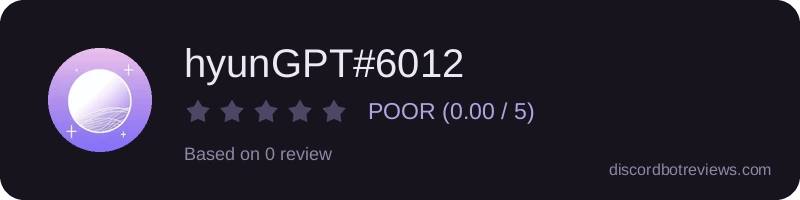 Rating widget preview for hyunGPT#6012