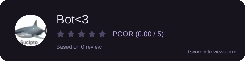 Rating widget preview for Bot<3