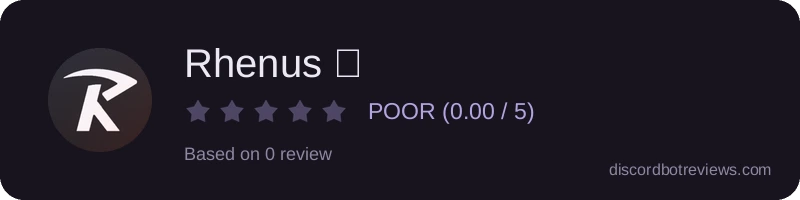 Rating widget preview for Rhenus 🪐
