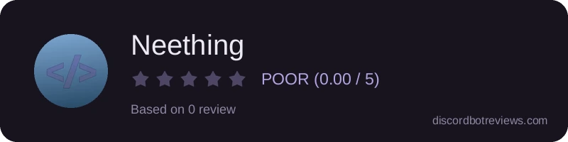 Rating widget preview for Neething