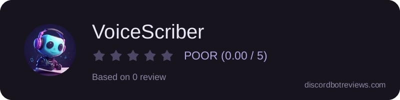 Rating widget preview for VoiceScriber